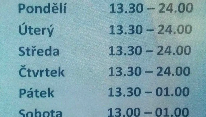 Hospudka Kufr Menu - Mladá Boleslav I