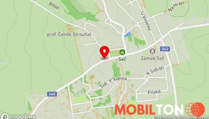 mapa Hospůdka Maják Restaurace v Čs. pionýrů 150