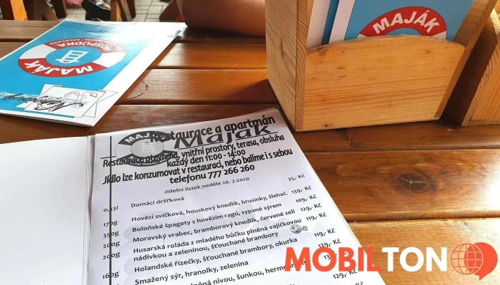 Hospudka Majak Menu - Čs. Pionýrů 150