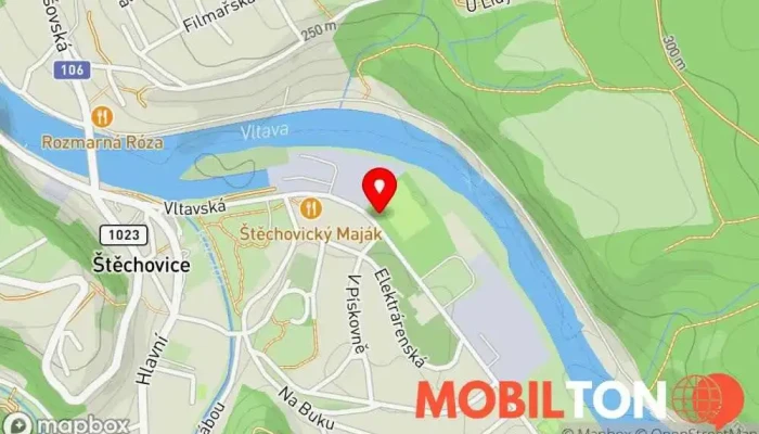 mapa Hospůdka na hřišti Hospoda v Vltavská 368