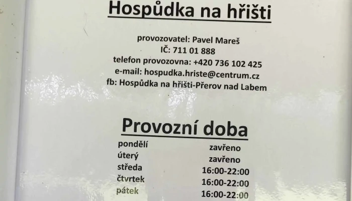 Hospudka Na Hristi Jak Se Dostat - Přerov Nad Labem