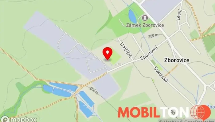 mapa Hospůdka na hřišti Zborovice Hospoda v Sportovní 95