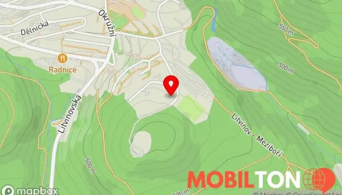 mapa Hospůdka Na Kopečku - Meziboří Hospoda v Markův kopec 401