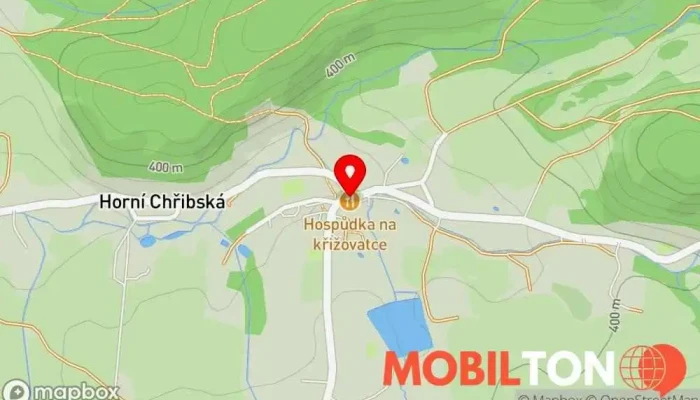 mapa Hospůdka na křižovatce Restaurace v Chřibská