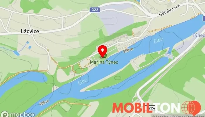 mapa Hospůdka Na Marině Restaurace v Bělohorská 645