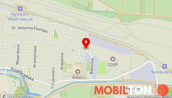 mapa Hospůdka Na Růžku Restaurace, Hospoda v Bobnická 880