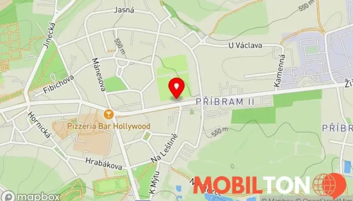 mapa Hospůdka na Spartaku Restaurace v Příbram II