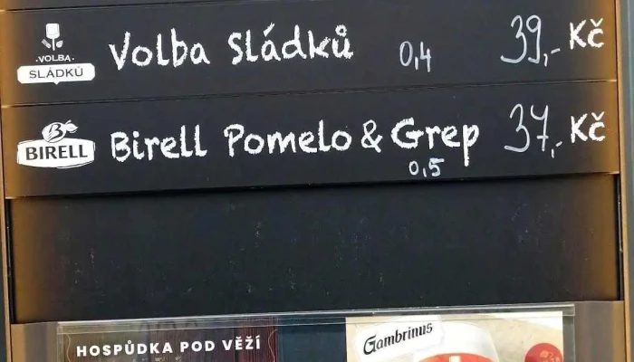 Hospudka Pod Vezi Menu - Krásné