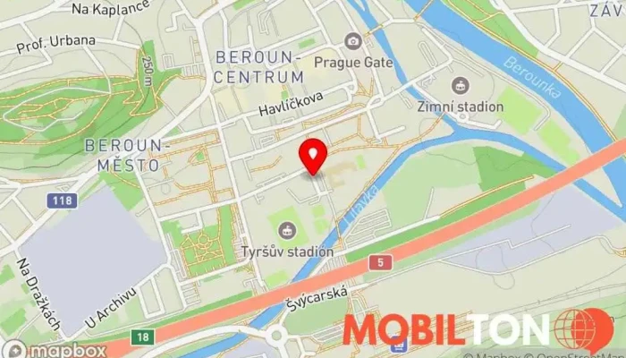 mapa Hospůdka U Filipa Restaurace v U Stadionu 157/4