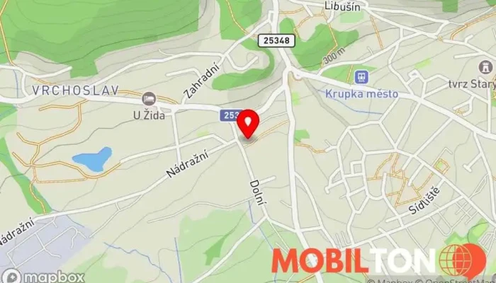 mapa Hospůdka u Lidušky Restaurace v Vrchoslav