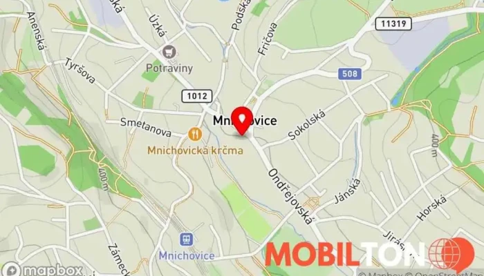 mapa Hospůdka U Lůci, Penzion Mnichovice Restaurace v Masarykovo nám. 34
