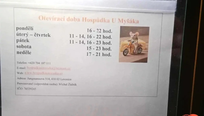 Hospudka U Mysaka Vse - Jungmannova 514