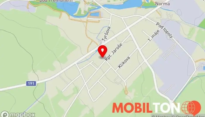 mapa Hospůdka U Pavla Restaurace v Kpt. Jaroše 576