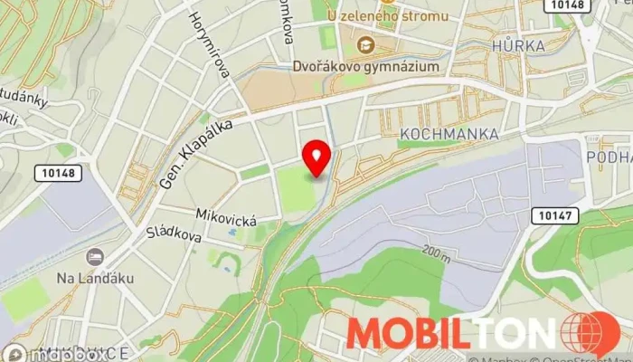 mapa Hospůdka V Olších Restaurace v V Olších