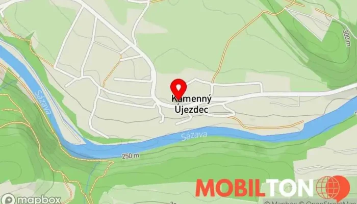 mapa Hostinec Kameňák Pivní výčep v Kamenný Újezdec