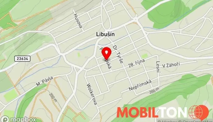 mapa Hostinec Komunál Restaurace v Prokopská 66