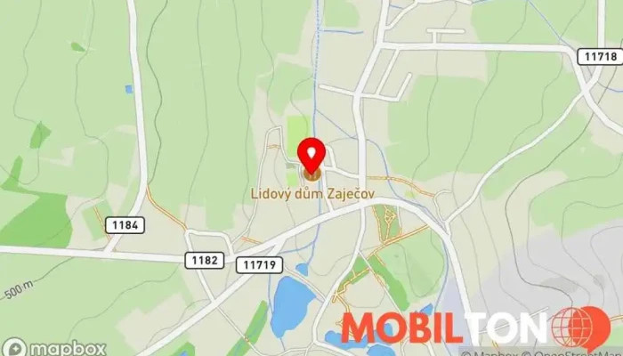 mapa Hostinec Lidový dům Hospoda v Zaječov