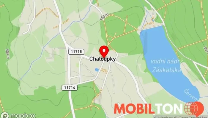 mapa Hostinec na Chaloupkách Restaurace v Chaloupky