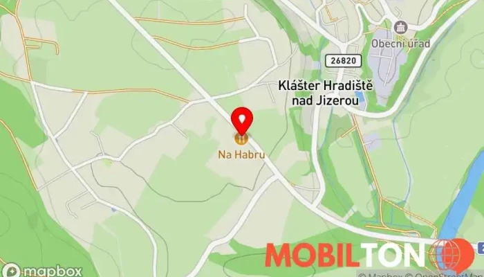 mapa Hostinec Na Habru Restaurace v Klášter Hradiště nad Jizerou
