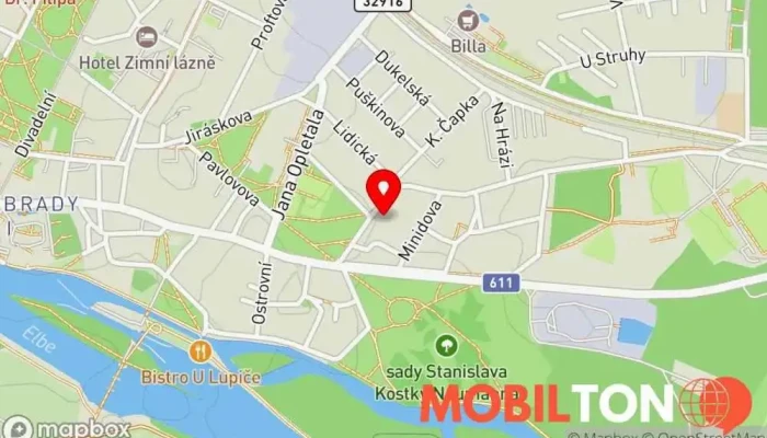 mapa Hostinec Na Hrázi Restaurace v Poděbrady III