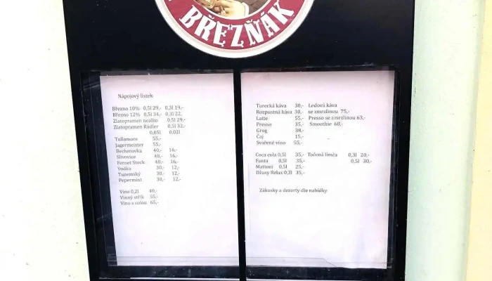 Hostinec Na Kopecku Menu - Riegrova 120