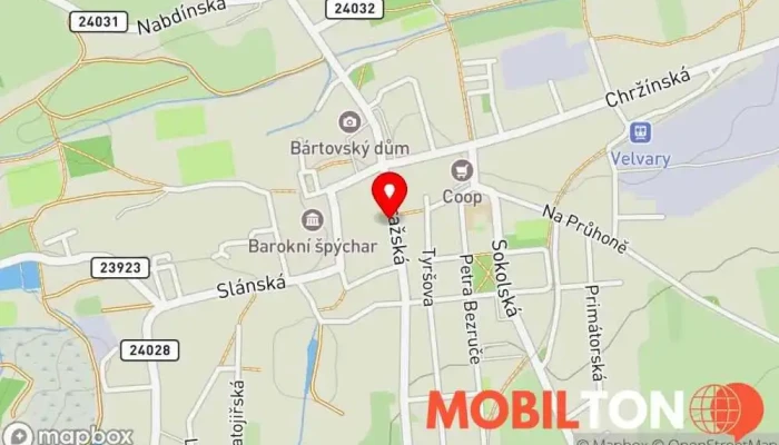 mapa Hostinec Na Sladovně Restaurace v Pražská 107