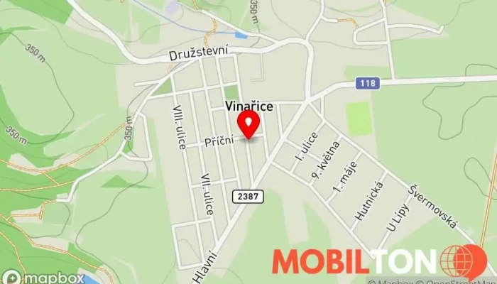 mapa Hostinec na Staré Rychtě Česká restaurace v IV. ulice 112