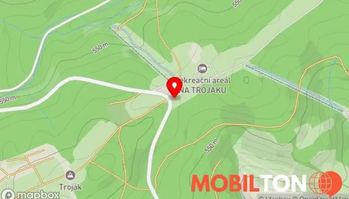 mapa Hostinec Na Trojáku Restaurace v Na Trojáku 217