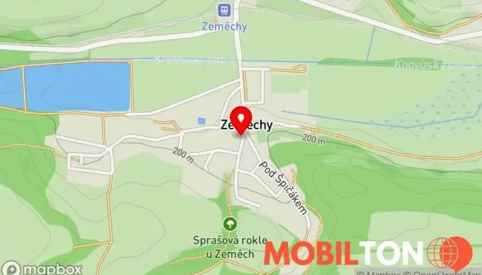 mapa Hostinec Pod Lipami Restaurace v Zeměchy