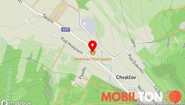 mapa Hostinec Pod Lipami Hospoda, Restaurace v Svornosti 10