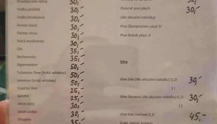 Hostinec Pod Lipami -  Menu - Svornosti 10