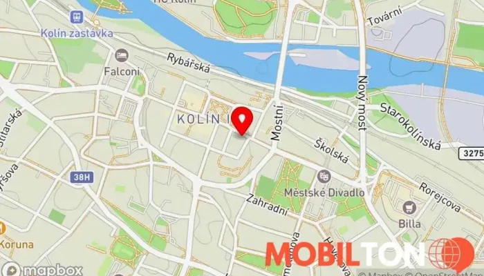 mapa Hostinec Stoletá Restaurace v Kutnohorská 33