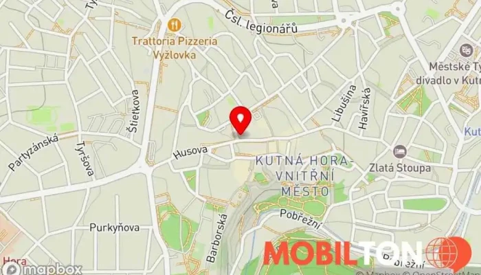 mapa Hostinec U Černého Kohouta Restaurace v Vnitřní Město