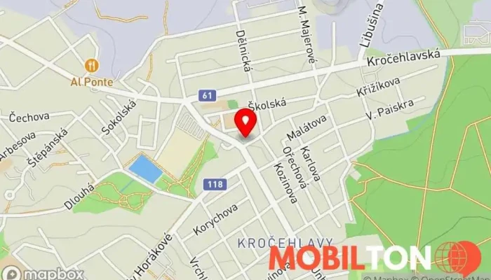 mapa Hostinec U Hýských Rodinná restaurace v Kročehlavy