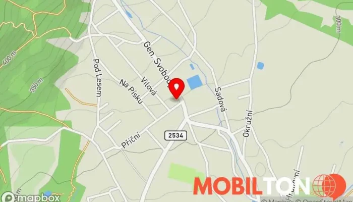 mapa Hostinec u Johanů Rodinná restaurace v Gen. Svobody 297