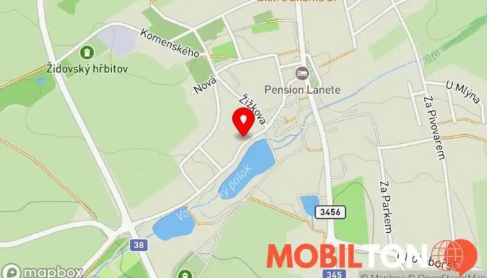 mapa Hostinec U Modré Hvězdy Restaurace v Jiráskova 226