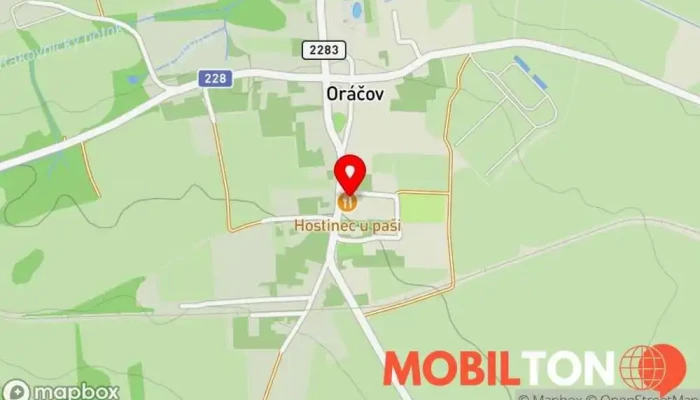 mapa Hostinec u paši Restaurace v Oráčov