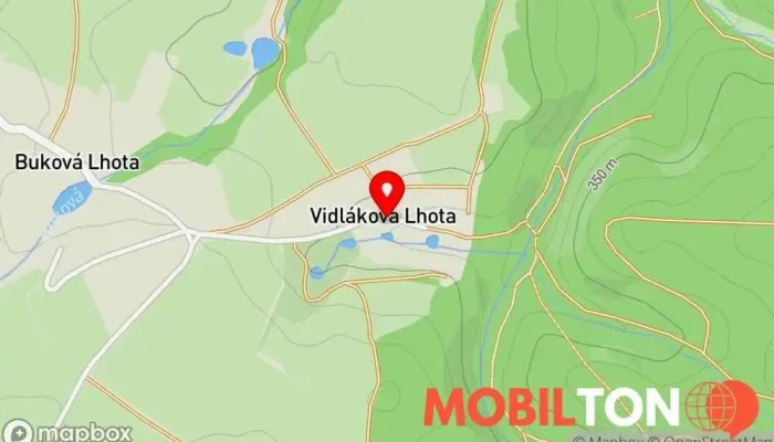 mapa Hostinec u Pášů Restaurace v Vidlákova Lhota