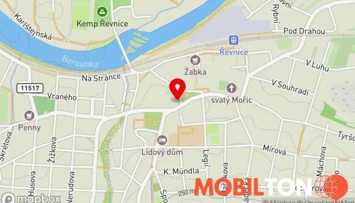 mapa Hostinec U Rysů Restaurace v nám. Krále Jiřího z Poděbrad 54