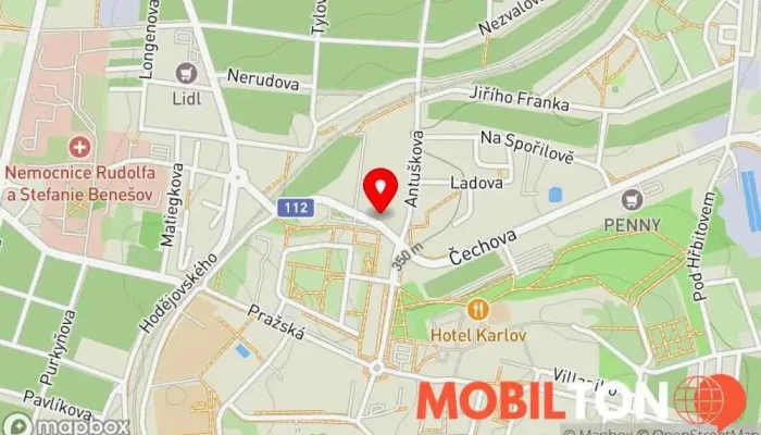 mapa Hostinec U Stejskalů Restaurace v Nová pražská 416