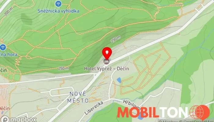 mapa Hotel a Restaurant VÝPŘEŽ Hotel v Děčín II-Děčín 2