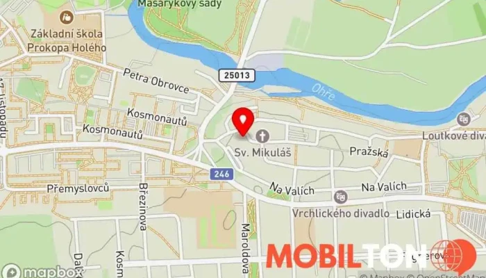 mapa HOTEL ČERNÝ KŮŇ Hotel v Beneše z Loun 140-141