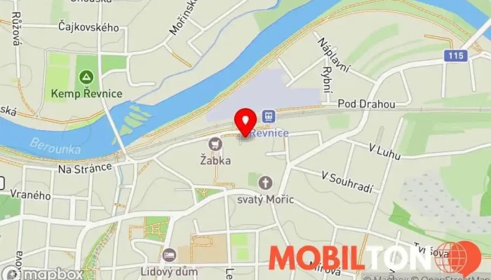 mapa Hotel Grand Hotel, Restaurace v Řevnice