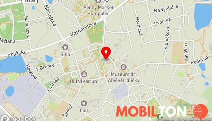 mapa Hotel Orlík - Jirmásek Restaurace v Dolní nám. 31