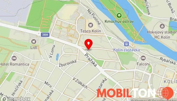 mapa Hotel Theresia Hotel v Kolín II