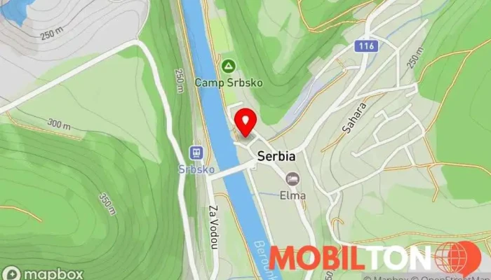 mapa Hotel U Berounky Restaurace, Hotel, Ubytování v Srbsko-Karlštejn