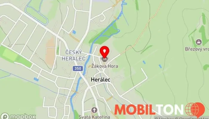 mapa Hotel Žákova Hora Hotel, Restaurace v Herálec