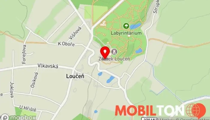 mapa Hotelová restaurace Maxmilian Restaurace, Česká restaurace v Loučeň