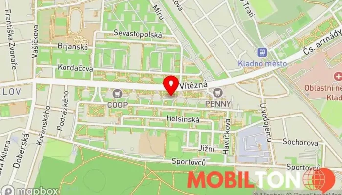 mapa Hutník Restaurace v Vítězná 2992