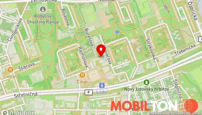 mapa I-TEL Prodej mobilních telefonů, Telekomunikace v Praha 8